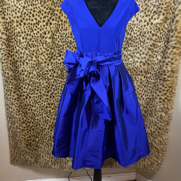 Brand- Arianna Papell Royal Blue Taffeta Dress - Picture 1 of 3